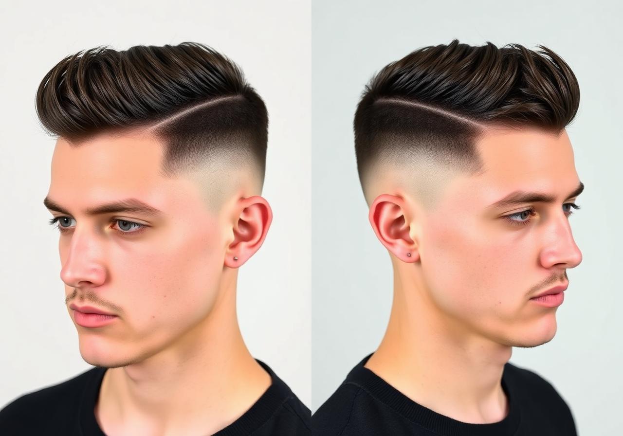 Before and after haircut